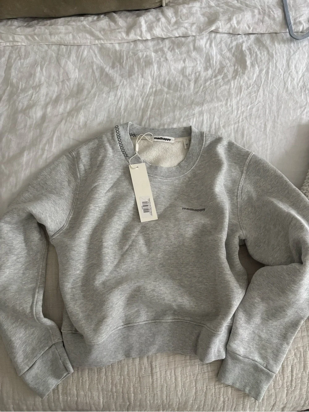 Madhappy Light Grey Logo Crewneck Sweatshirt NWT